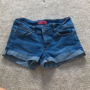 Dark washed shorts